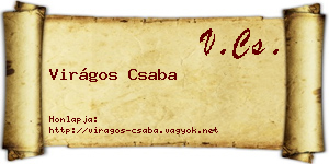 Virágos Csaba névjegykártya