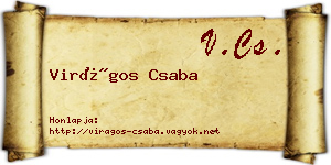 Virágos Csaba névjegykártya