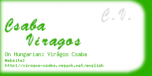 csaba viragos business card